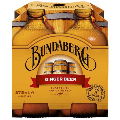 Bundaberg Ginger Beer 375ml 4pack Maxmart