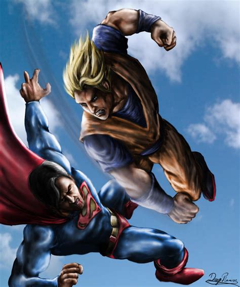 Goku Vs Superman By Diegora On Deviantart