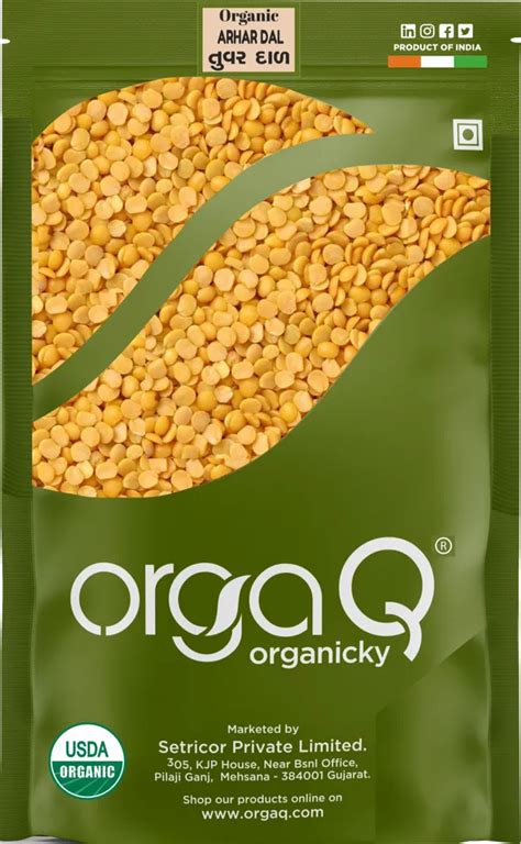 Orgaq Organicky Arhal Organic Arhar Dal Toor Dal Split 1kg At