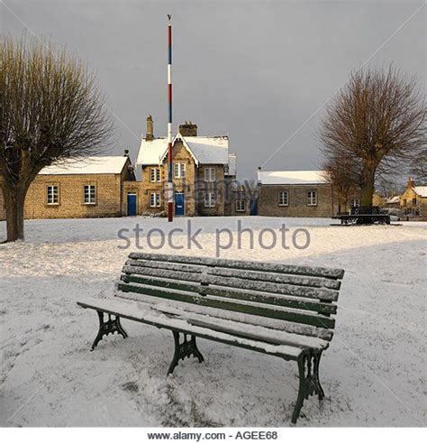 Winter Snow On The Village Green In The Village Of