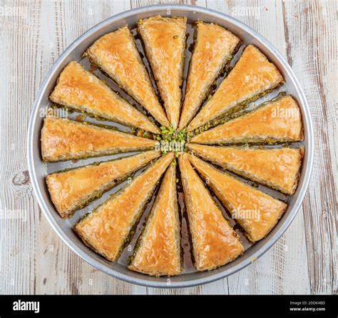 Carrot Slice Baklava Baklava With Pistachio Turkish Traditional