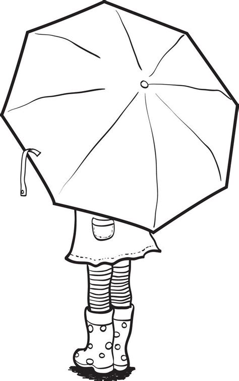girl holding  umbrella spring coloring page umbrella coloring page spring coloring