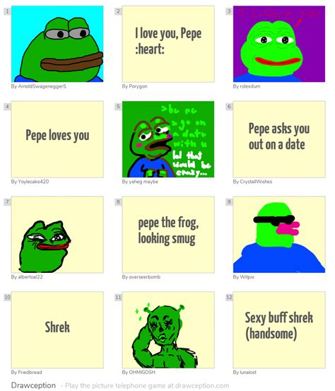 I Love You Pepe Heart Drawception