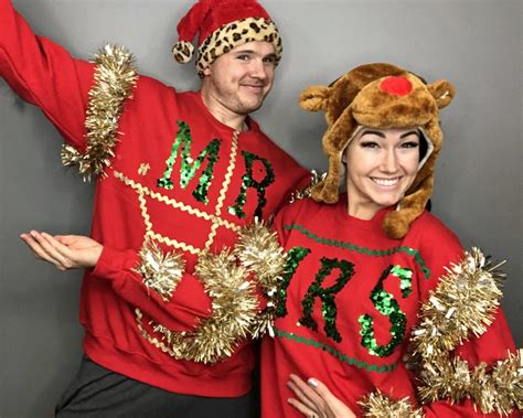 Couple Ugly Christmas Sweater Couple Outfits