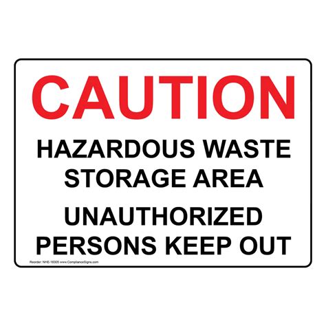 Hazmat Hazardous Material Sign Caution Hazardous Waste Storage Area