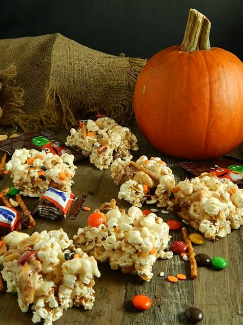 Halloween Marshmallow Popcorn Bars Frugal Hausfrau