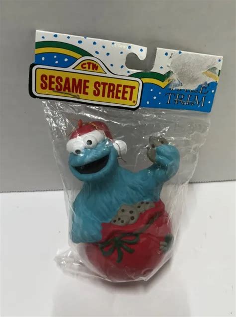 Vtg Sesame Street Cookie Monster Christmas Ornament Jim Henson Kurt