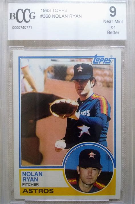 Hall of Famer All time pitching strikeout leader Nolan Ryan 1983 Topps