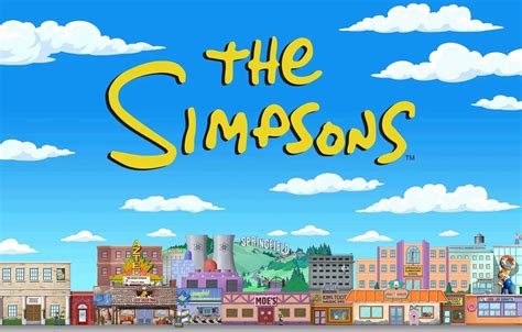 Обои Симпсоны Рисунок Город Simpsons Арт Мультфильм The Simpsons