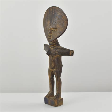Vtg African Ashanti Ghana Hand Carved Akuaba Fertility Doll Statue Tribal Art Ebay