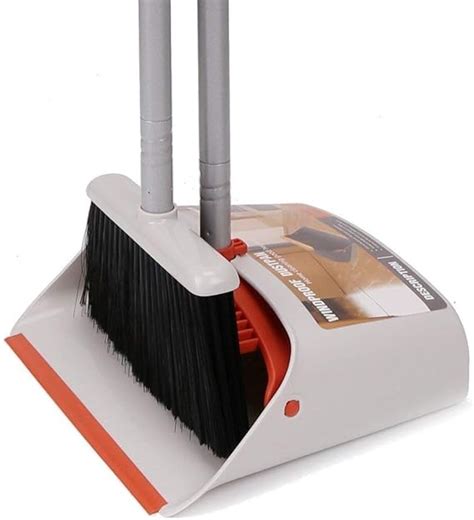 Dust Pan And Broom Combo Setstanding Upright Dustpan With 4054 Long