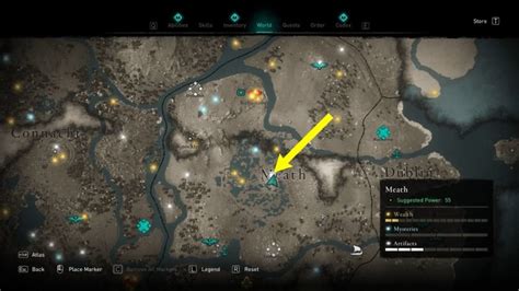 All Treasure Hoard Map In Meath Assassins Creed Valhalla Gamerpillar