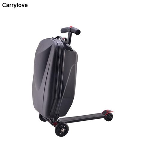 Carrylove New 21 Carry On Scooter Suitcase Lazy Travel Luggage Trolley