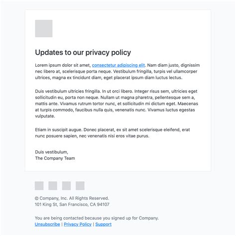 Its australian web privacy policy page is where australian law is referenced and addressed. Privacy Policy Email Template - Email Kit by Vouchful