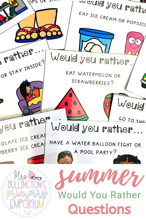 24 Would You Rather Questions About Summer Great For Writing Centers