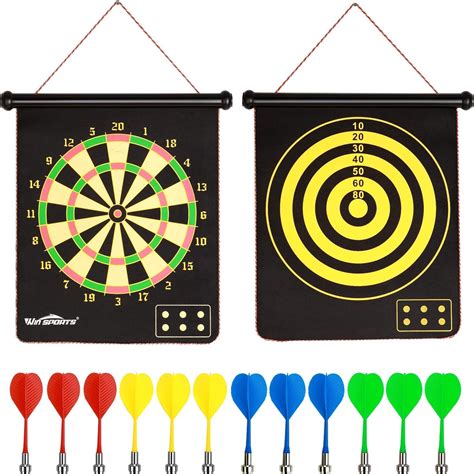 Buy Win Sports Magnetic Dart Board Kids Gametwo Sided Roll Up