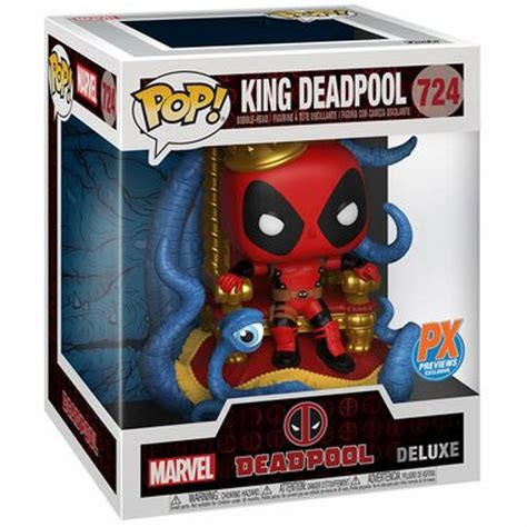 Funko Pop Marvel 724 Deluxe King Deadpool On Throne Px Previews