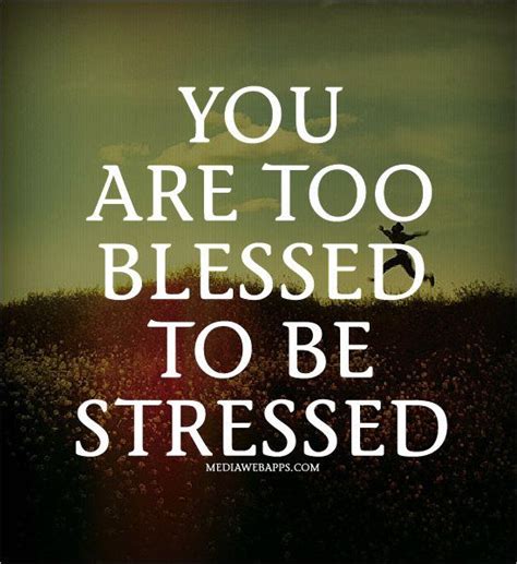 Blessed be the god and father of our lord jesus christ, who has blessed us in christ with every spiritual blessing in the heavenly places. You are too blessed to be stressed. | Inspired to Reality