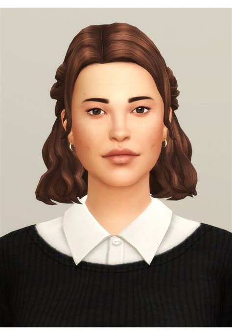 Sims 4 downloads · cc · clothes · hair · furniture · mods · custom content. Half-up Braid Hair Edit at Rusty Nail » Sims 4 Updates