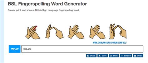 Bsl Fingerspelling Word Printer