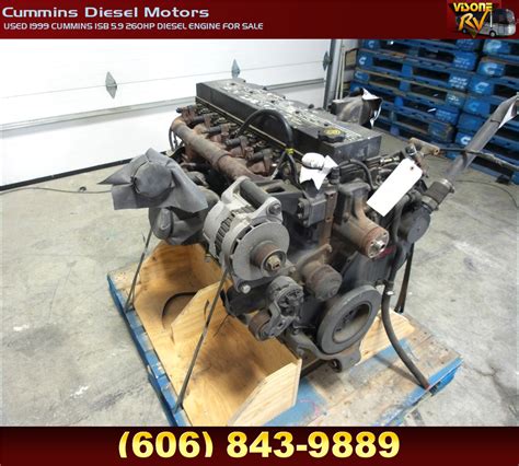 Rv Chassis Parts Used 1999 Cummins Isb 59 260hp Diesel Engine For Sale
