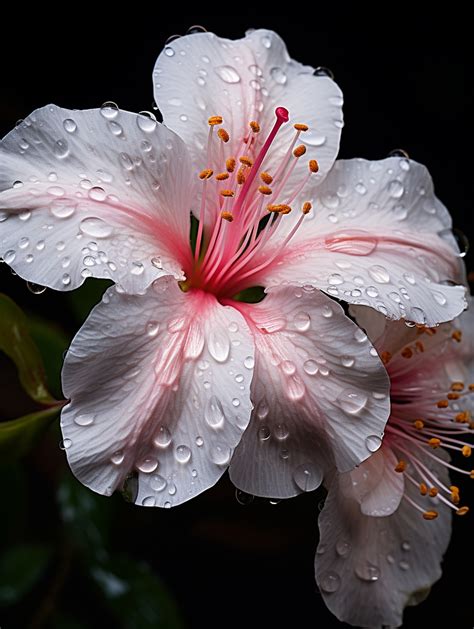 Raindrops On Flower Petals Free Stock Photo Public Domain Pictures