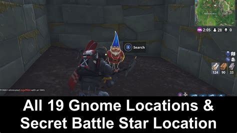 All 19 Gnome Locations And Secret Hidden Battle Star Location Fortnite