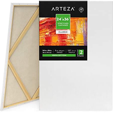 Amazon Com Stretched White Blank Canvas Primed Oil Painting Canvas