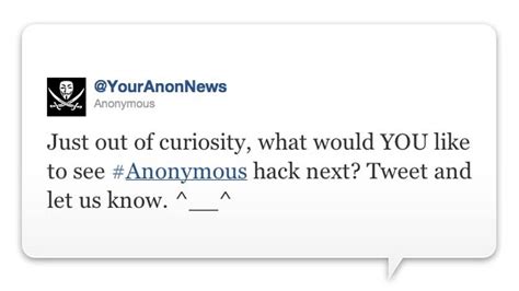 Anonymous Tweet Asks People What To Hack Next