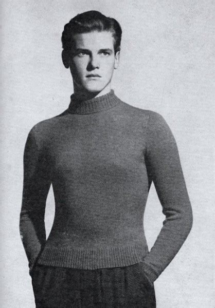 Roger Moore Was A Famous Male Knitwear Model In The 50s The Chic Flâneuse