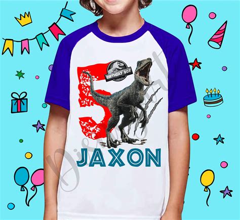 Camisa De Cumpleaños De Dinosaurio Tema De Fiesta T Rex Etsy