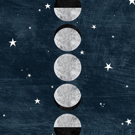 Moon Phase Print For Celestial Decor Moon Phases Art Print Celestial