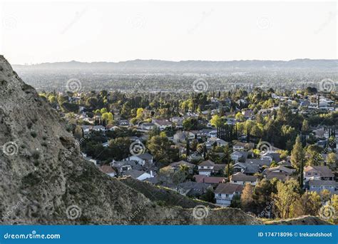 North San Fernando Valley Homes Los Angeles California Stock Photo