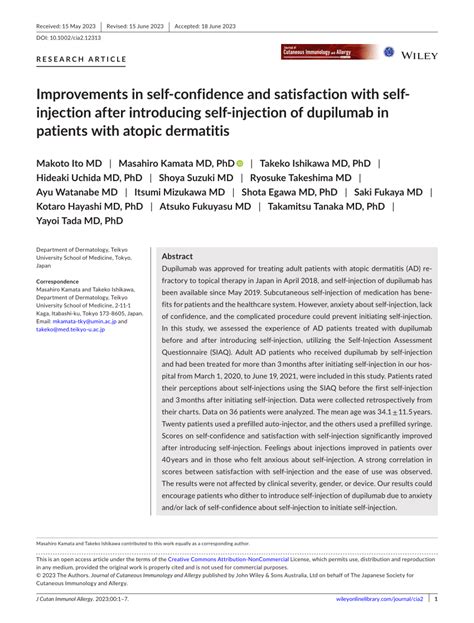 Pdf Improvements In Self‐confidence And Satisfaction With Self