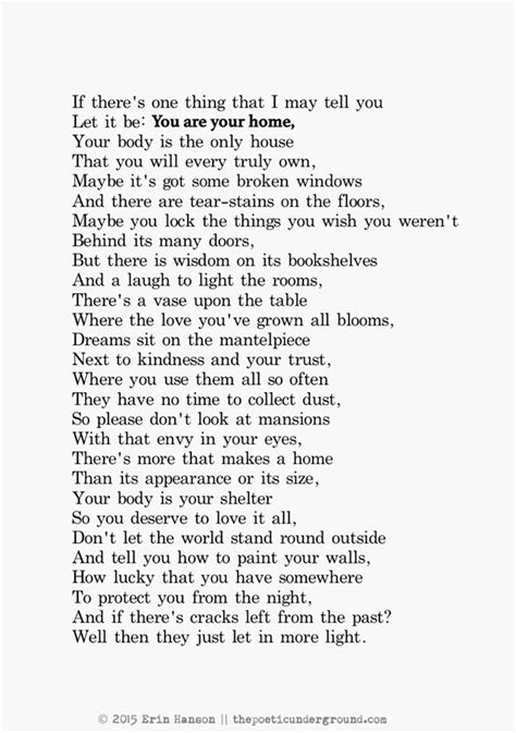 Erin Hanson You Are Your Own Home What A Beautiful Poem Poetry Quotes Words Quotes Wise