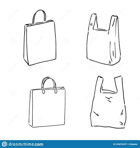 Plastic Bag Cartoon Vector And Illustration Plastic Bag Vector Stock