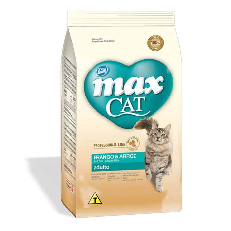 Ração Max Cat Professional Line Adultos Sabor Frango E Arroz 20 Kg Petbox