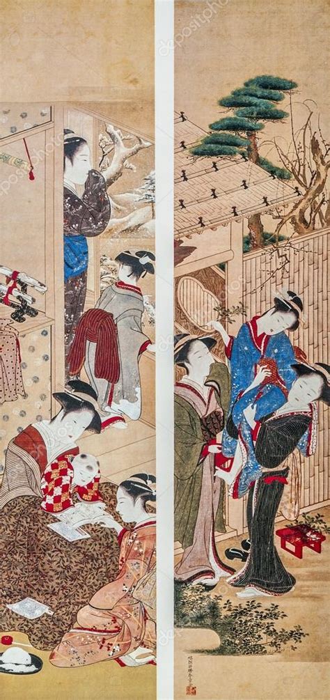 Traditional Japanese Painting Geisha Painting Inspired