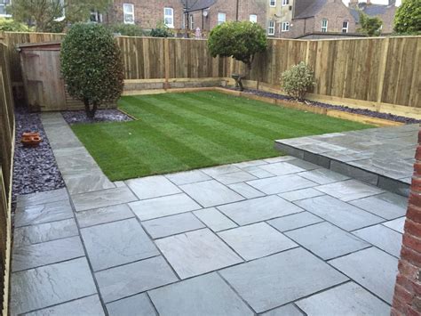 Here are our favorite ideas for small garden ideas, including small patio garden ideas, to help you maximize your space! grey sandstone paving with dark grey pointing | Garden ...
