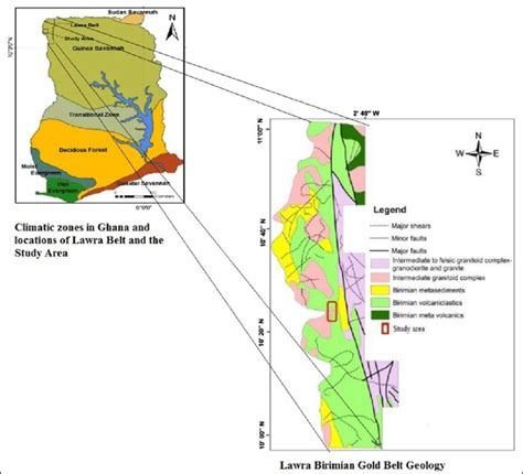 Regional Geology And Location Of The Study Ghana Geological Survey