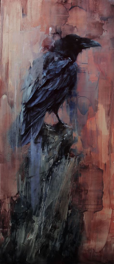 Artwork Lindsey Kustusch Crow Painting Raven Art Crow Art
