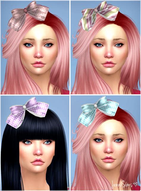 Jennisims Downloads Sims 4sets Of Accessory Juice Box And Bow Hair