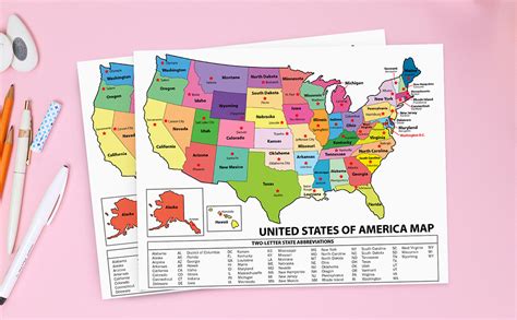 Us Map With Capitals Us Map States And Capitals Political Map Of The