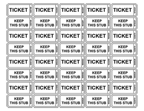 Free Printable Raffle Tickets With Stubs Free Download Aashe