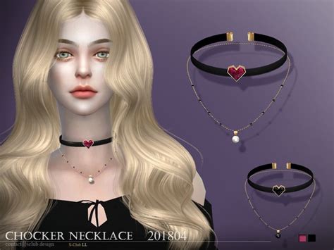 Necklace F 201804 By S Club Ll Sims 4 Jewelry