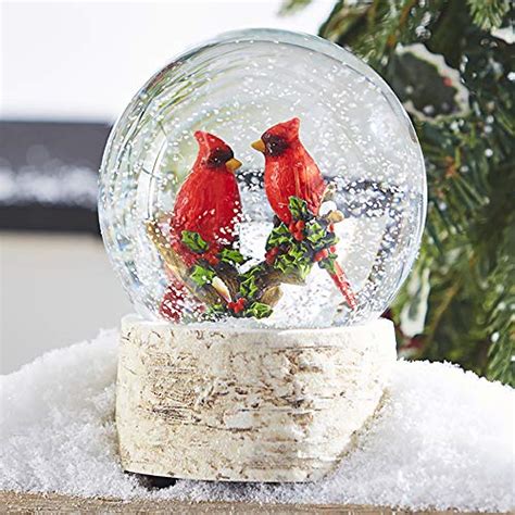 Raz Imports 55″ Cardinals And Christmas Holly Snow Water Globe
