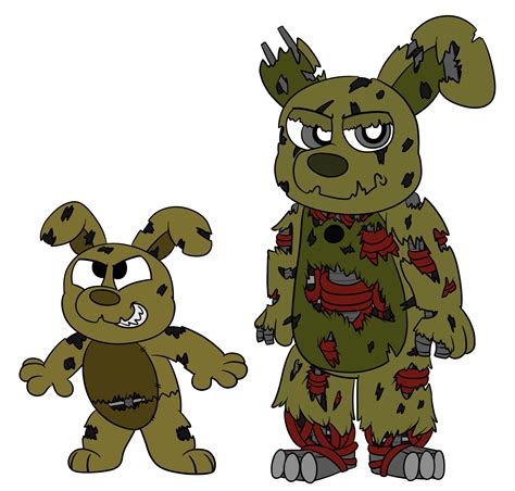 Redesigned Springtrap And Plushtrap By Rustywolf14 On Deviantart