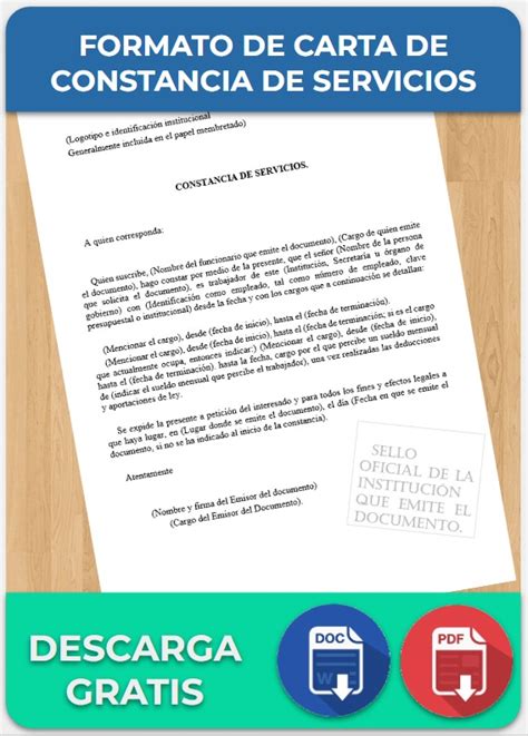 Carta De Constancia De Servicios Ejemplos Y Formatosword Hot Hot Sex Picture