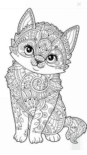 cute kitten coloring page  dog coloring page cat coloring page mandala coloring pages