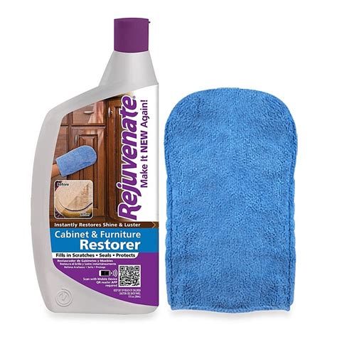 Rejuvenate cabinet & furniture restorer restores life to previously sealed and finished wood, formica, and laminate surfaces on a wide variety of kitchen cabinets, bathroom cabinets, furniture. Rejuvenate 13-Ounce Cabinet & Furniture Restorer With ...